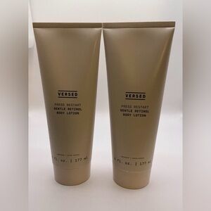 Two VERSED Press Restart Gentle Retinol Body Lotion NWOB